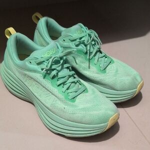 Hoka Light Green Athletic Shoes